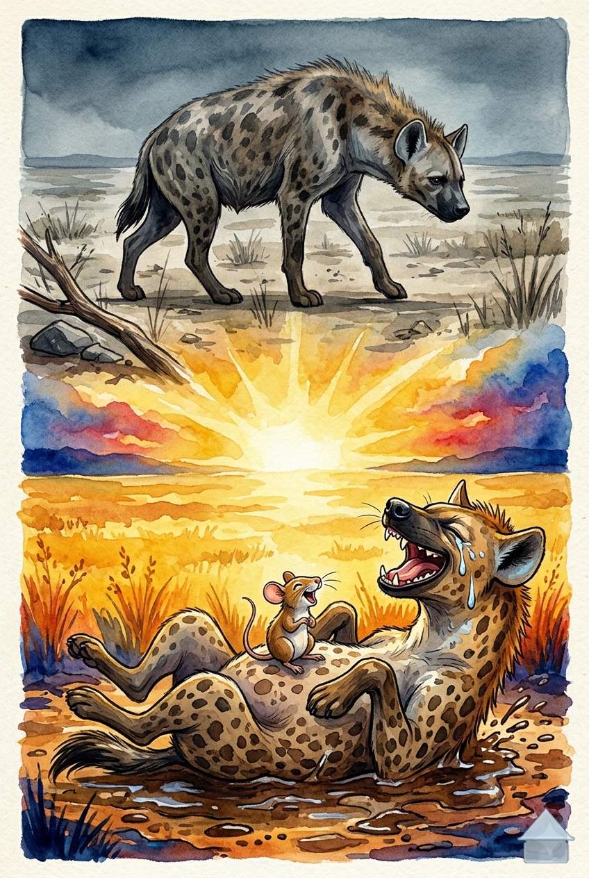Why does the hyena laugh